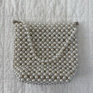 Zara Pearl Crossbody Bucket Bag - Never used